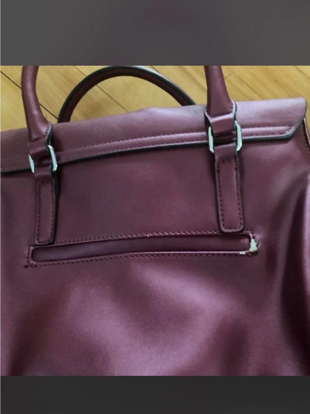 Guess Metallic Fuchsia Quilted Satchel